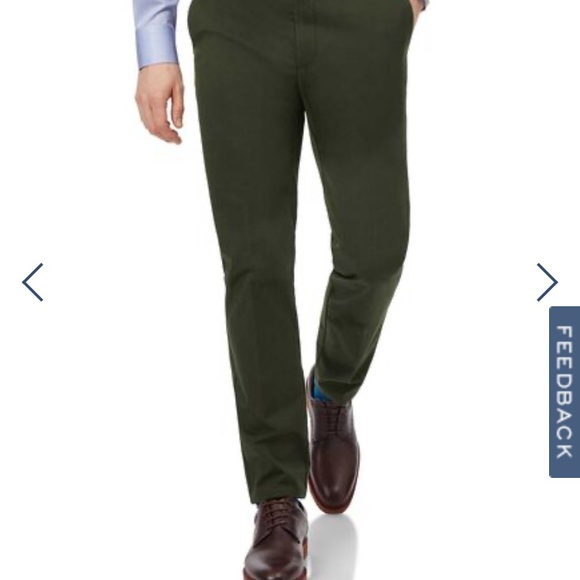 casual classics Other - Dark green flat front non-iron chinos 40 x 30